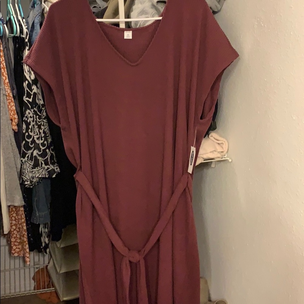 Knit tie dress